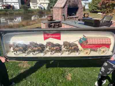 Vintage Large Budweiser Beer Clydesdale Lighted SignÂ 70