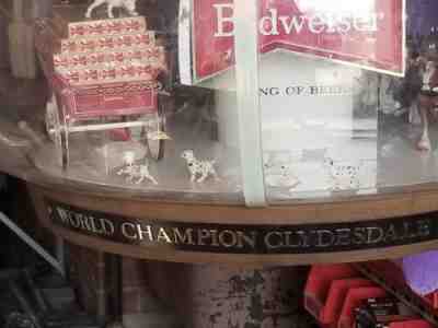 Budweiser World Champion Clydesdale Team Carousel Lamp: With Dalmatians Vintage