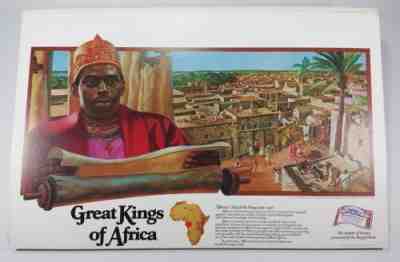 Vintage Budweiser GREAT KINGS AND QUEENS OF AFRICA Posters 20 x 12 #1-28 MINT