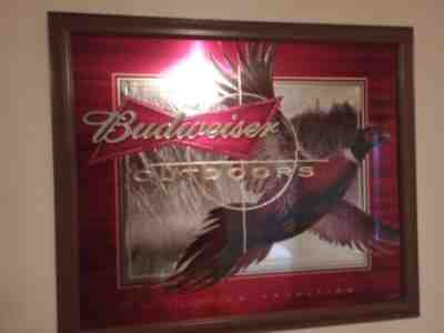 vintage Budweiser pheasant mirror