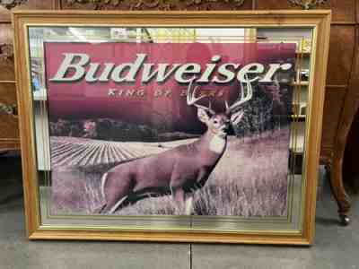 Budweiser King of Beers Mirror Deer Buck Sign