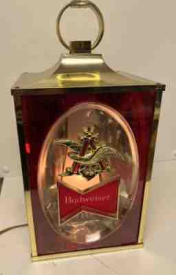 Budweiser Bud Ruby Backbar Carriage Bar Lamp RARE ! 1968