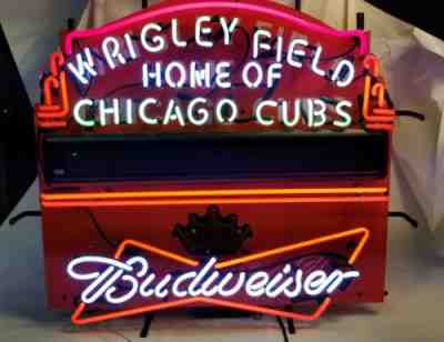 Rare Budweiser Wrigley Field Marquee Neon Sign Chicago Cubs 33