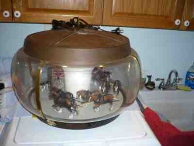 Budweiser Beer Clydesdale Parade Rotating Carousel Light Nice Works Great