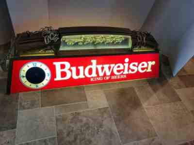 Budweiser beer Pool Table Light up sign Worldâ??s Champion Clydesdale horse Team