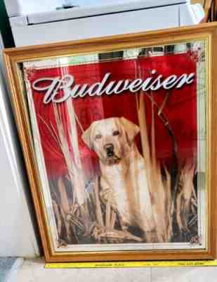 BUDWEISER HUNTING MIRROR YELLOW LABRADOR RETRIEVER rare 2000