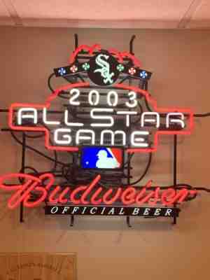 Chicago White Sox Budweiser Neon Light 2003 MLB All Star Game