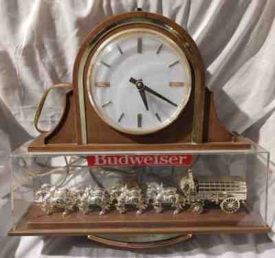 Vintage Budweiser Clydesdale Spectacular Sign â?? Clock â?? Lighted Clydesdales RARE