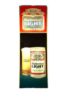 Vintage 1979 Budweiser Light Beer Light Up Advertisement Sign