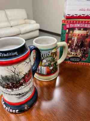 Budweiser Holiday Stein Mug Collection - 30 Steins