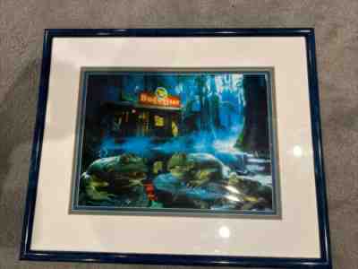 Anheuser-Busch â??Bud Frogsâ? animated art framed picture with 848/2000 COA 1995