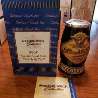 Anheuser Busch 2007 Special Event â??Black & Tanâ? Stein CS689 MINT! EXCELLENT!