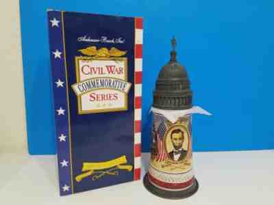 Anheuser Busch Civil War Commemorative Series Abraham Lincoln Stein w/box EUC