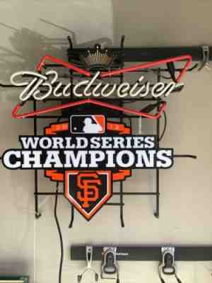 Budweiser San Francisco Giants 2012 WS Champs neon sign