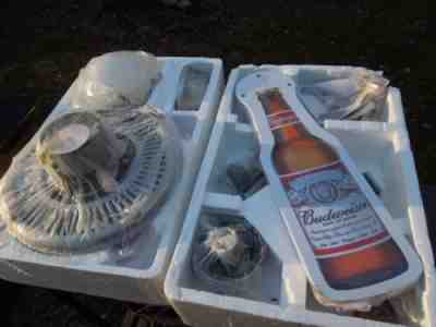 NEW Budweiser Beer 44" Ceiling Fan/ Light Bottles on Blades Anheuser Busch