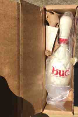 Vintage Bud Bowling Pin Wood Beer Tap Handle, Budweiser NOS