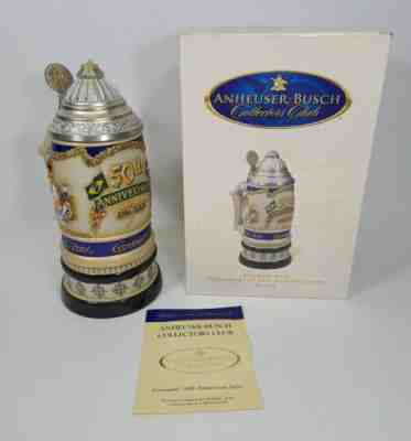 Anheuser Busch Members Only Ceramarte 50th Anniversary Stein CB39 1956-2006