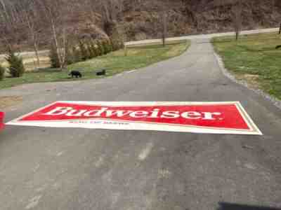 HUGE BUDWEISER KING OF BEERS METAL SIGN MEASURES 18 FOOT WIDE BY 7 FOOT TALL