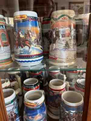 complete set of budweiser holiday steins. Â 1980-2022. Â All new except for 1980.Â 