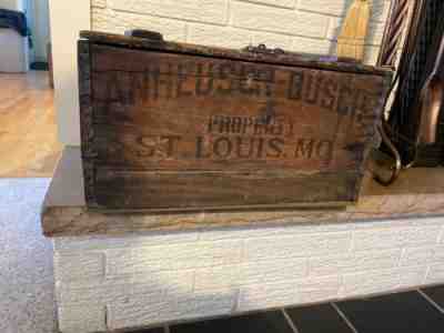 Rare Vintage Antique ANHEUSER BUSCH BEER CRATE 1917 BUDWEISER Pre Prohibition