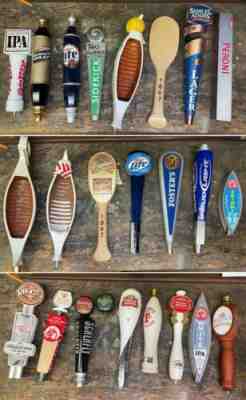 Beer Tap Handle Lot of 23 Peroni, Leinenkugel ??s  Sam, Stella, Bud, Miller, MORE!