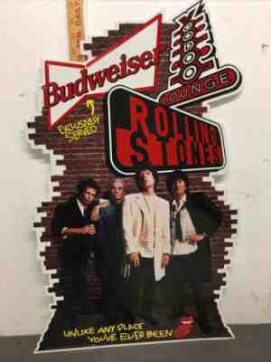 RARE 1994 Budweiser Rolling Stones Voodoo Lounge Metal Bar Sign 30x18â? 1 Of 94