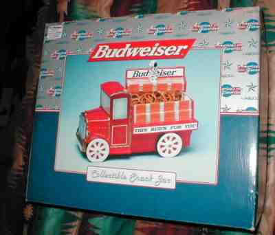 BUDWEISER ENESCO SNACK BAR / COOKIE JAR - NEW MINT CONDITION