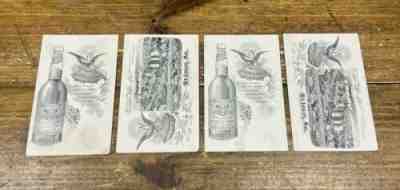 ANTIQUE ANHEUSER BUSCH POSTCARD LOT OF 4 ~ VARIOUS ACTS ~ TONY FAUST SCARCE