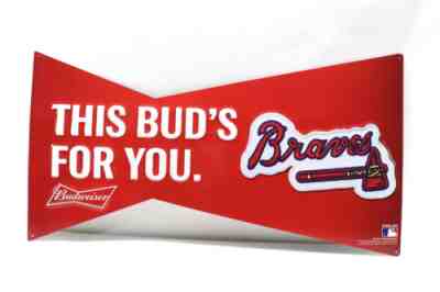 Beer Tin Metal Atlanta Braves Baseball Sign