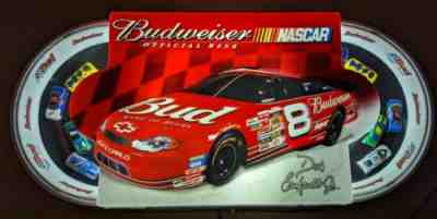 RARE 2001 BUDWEISER BEER DALE EARNHARDT JR RACE TRACK MOTION NASCAR LIGHTED SIGN