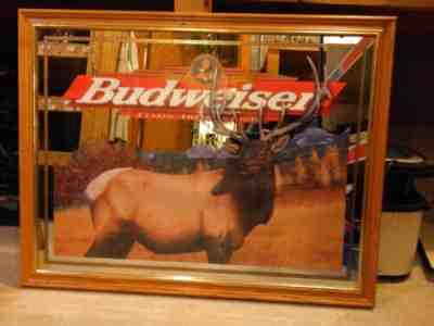 3 Vintage Budweiser mirrors Elk, Ducks and Turkeys 36Ã?28