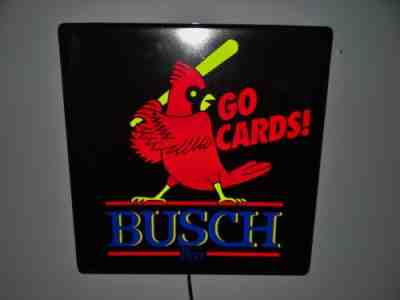 NOS 80s Vtg St Louis Cardinals MLB Anheuser Busch Beer Lighted Sign Baseball