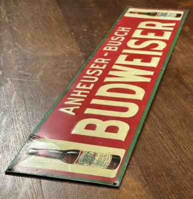 1910s Pre Prohibition Antique Budweiser tin Sign Advertising