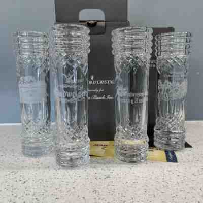 (4) COMPLETE WATERFORD CRYSTAL I,II,III & DALMATIAN ANHEUSER BUSCH BEER STEINS