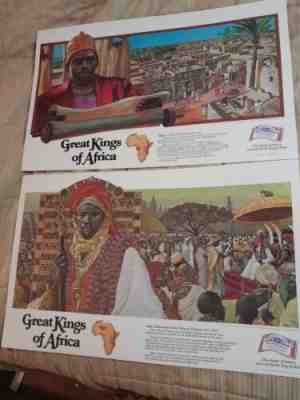 Budweiser GREAT KINGS AND QUEENS OF AFRICAÂ  Posters 20 x 12 1/2 -#1-28 Set of 28