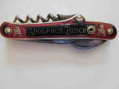 Pre-1946 ADOLPHUS BUSCh Stanhope Pocket Knife ~Adolphus Peephole Photo Budweiser