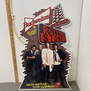 RARE ORIGINAL 1994 BUDWEISER ROLLING STONES VOODOO LOUNGE METAL BEER SIGN