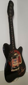 Budweiser Clock Guitar Shaped Wall Sign 32