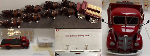 Budweiser Clydesdale (8) Horses Wagon Metlox + 1938 Danbury Mint Delivery Truck