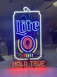 PICK UP ONLY!!!  NEW Miller Lite Gay Pride Rainbow LGBT Beer Bar Neon Light Sign