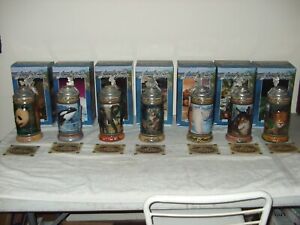 Budweiser Animals of the Seven Continents steins. Full set MINT!