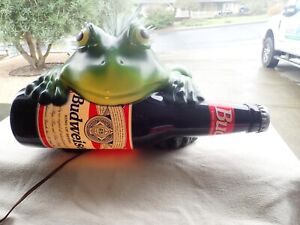 Budweiser Beer Frog Talking Light with Motion Sensor 1996 Budweiser Light Works