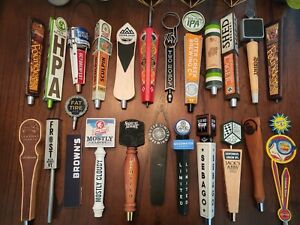 Lot of 24 Brewery Beer Tap Handles -Long Trail, Sam Adams, New Belgium, Founders