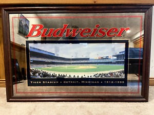 Final Game Tiger Stadium Large Budweiser Commemorative Mirror Extremely Rare