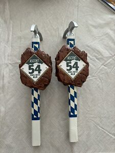 ANHEUSER BUSCH ASCENT 54 DUNKEL WEISSE PICKAXE Beer Tap Handle Lot Of 2