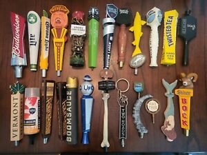 Lot of 24 Brewery Beer Tap Handles - Budweiser, Corona, Founders, Shiner, + more