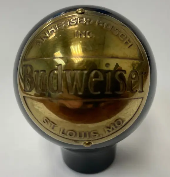Beer ball tap knob Budweiser keg marker handle vintage