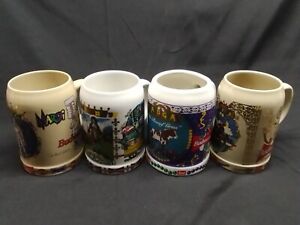 New ListingLot of First 4 BUDWEISER Mardi Gras Beer Steins 1996-1999