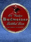 BUDWEISER BEER REVERSE GLASS PAINTED MIRROR ANHEUSER BUSCH SIGN GOLD LEAF