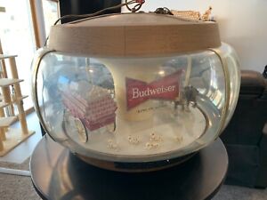 Vintage Budweiser Lighted World Champion Clydesdale Team Parade Carousel Globe